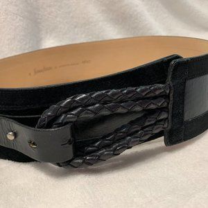 Neiman Marcus By Streets Ahead Black Leather Belt